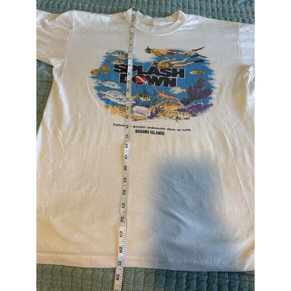Vintage Distressed Splash Down Scuba Diving Shirt Single Stitch Large Bahamas - Picture 7 of 7